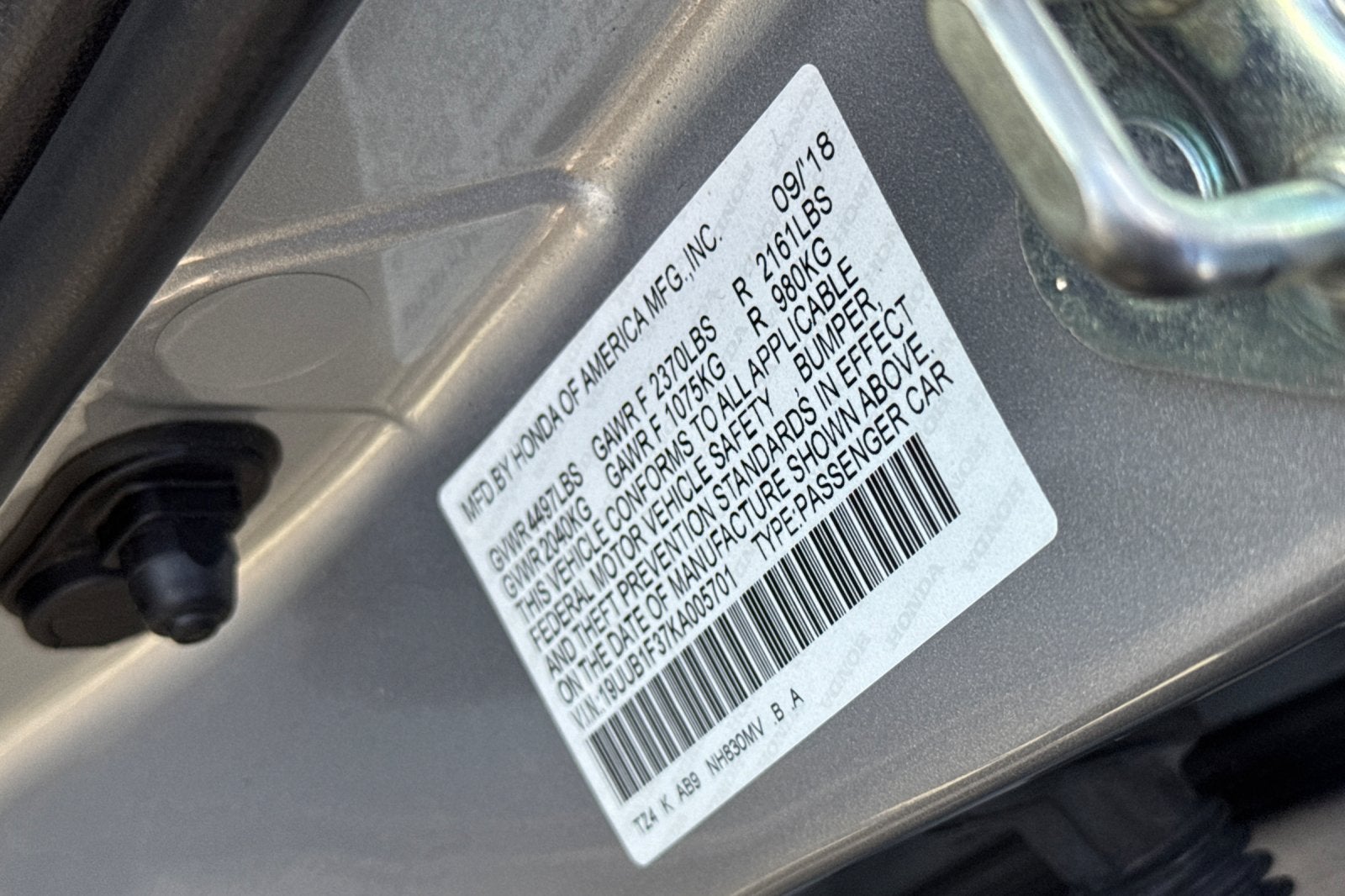 2019 Acura TLX Base