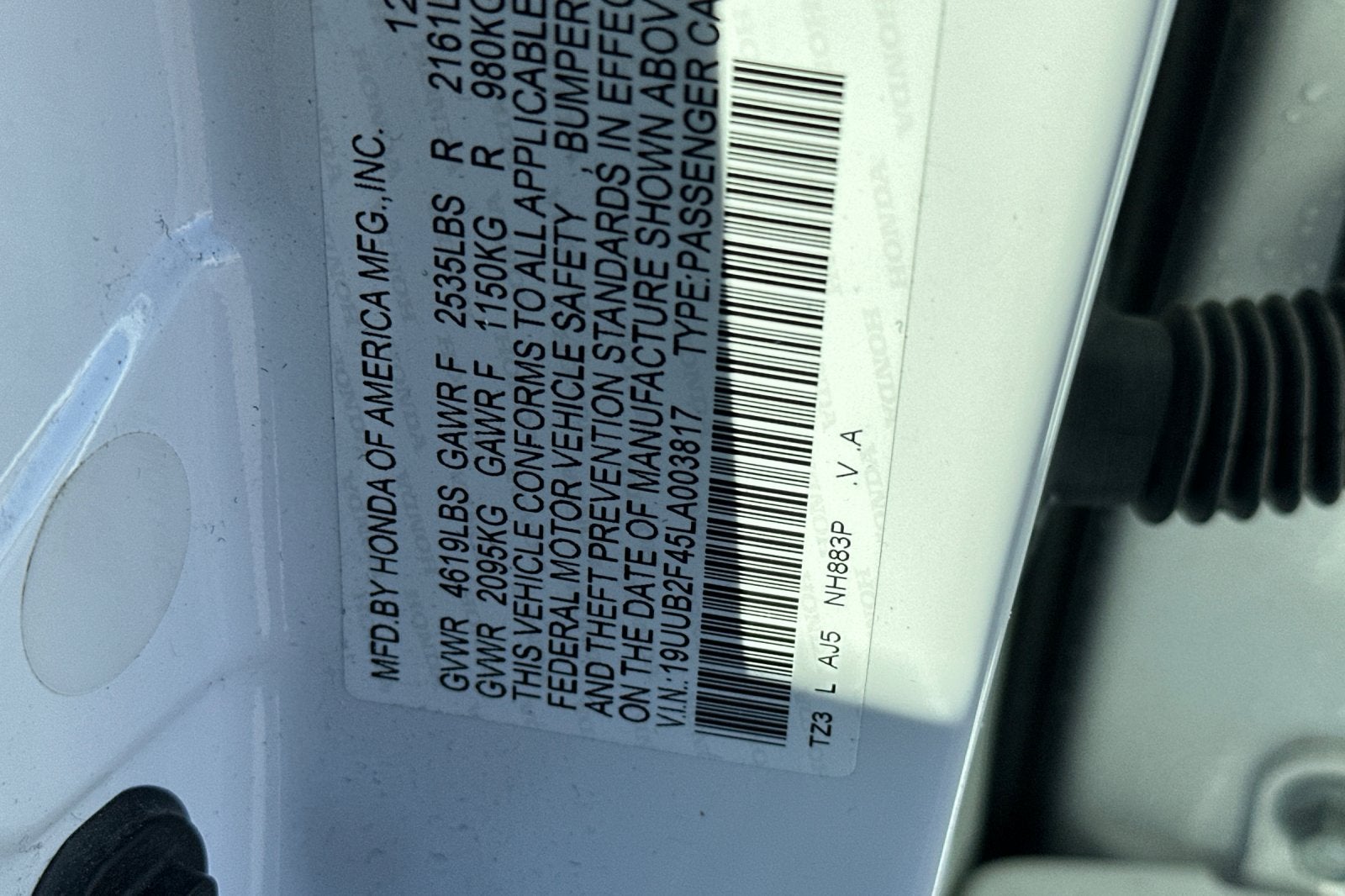 2020 Acura TLX w/Technology Pkg