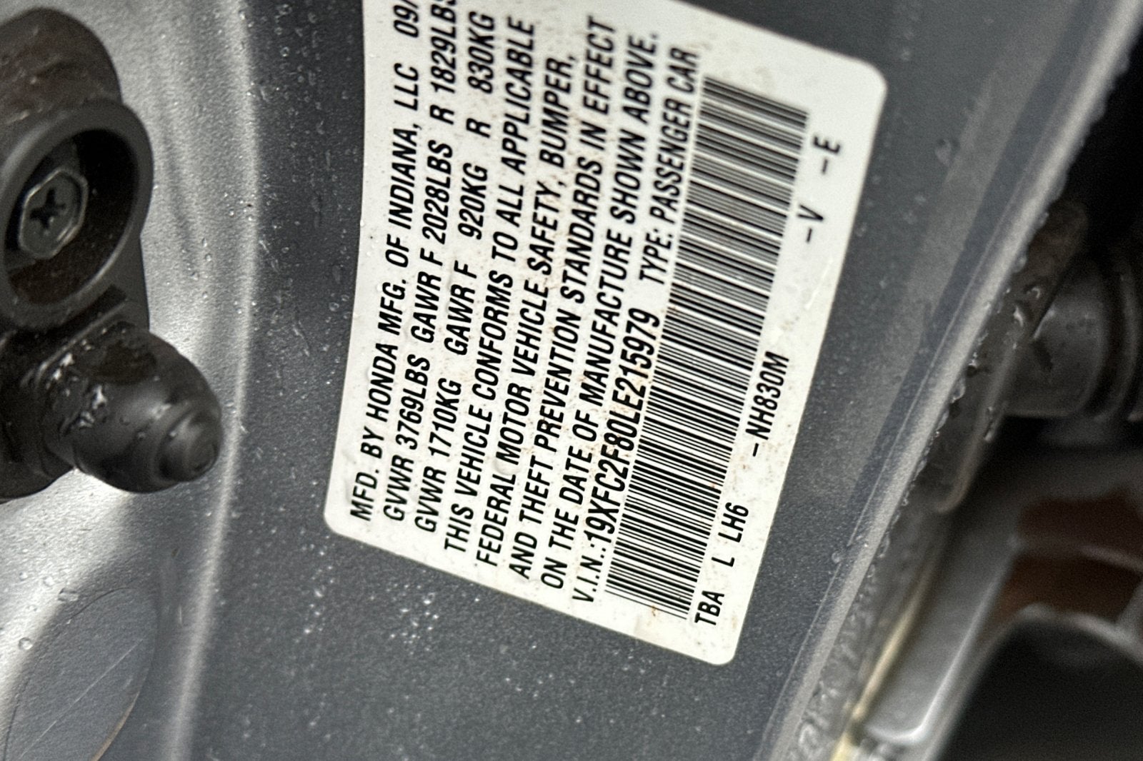 2020 Honda Civic Sport