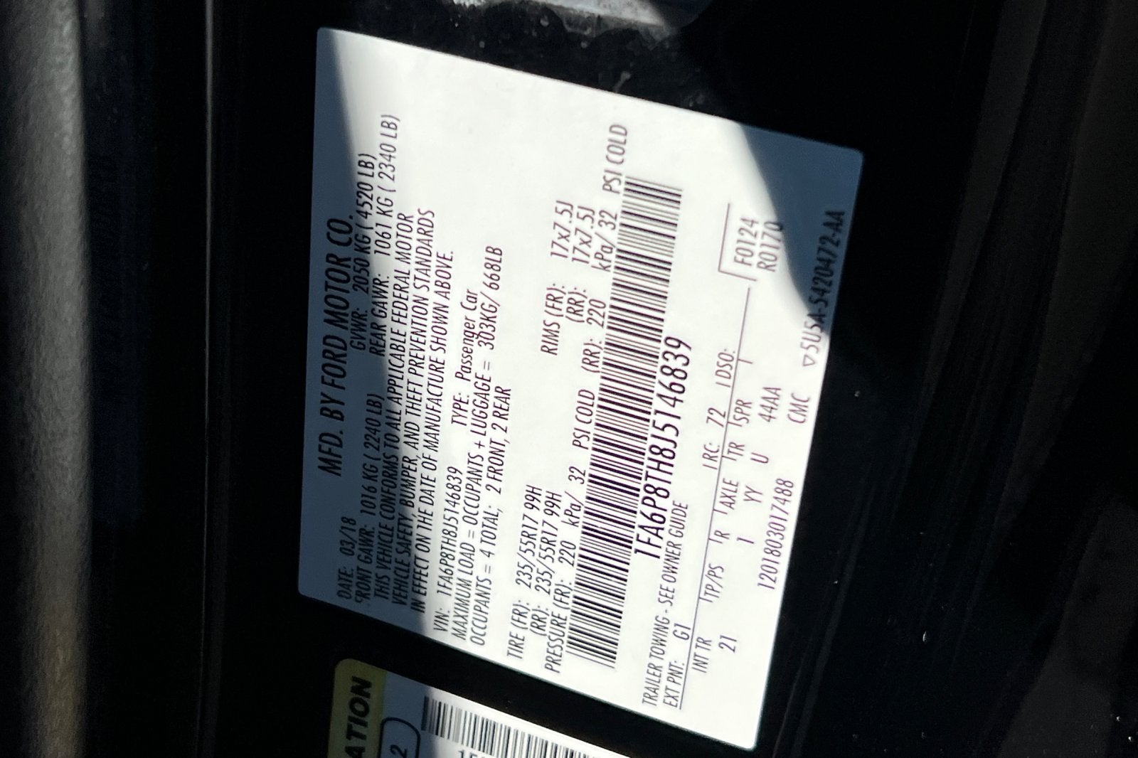 2018 Ford Mustang EcoBoost