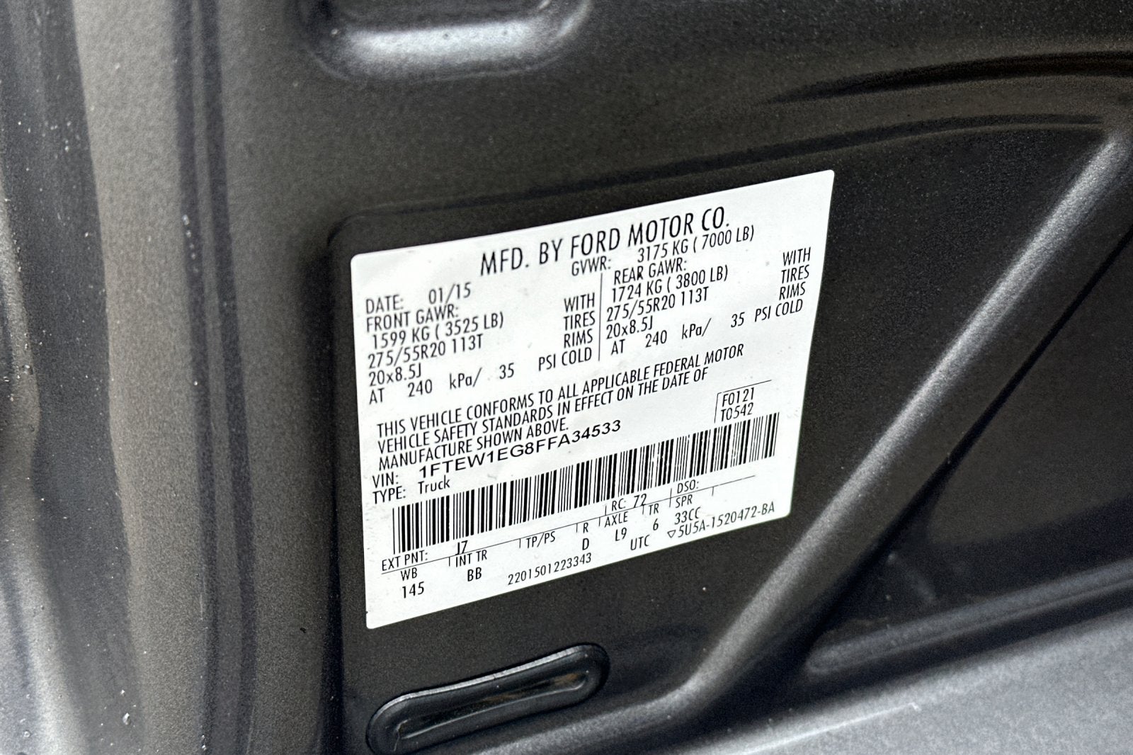 2015 Ford F-150 Platinum