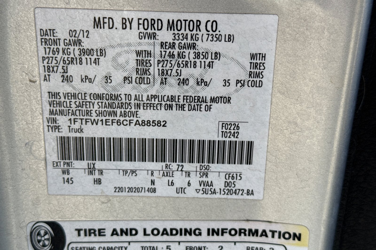 2012 Ford F-150 Lariat