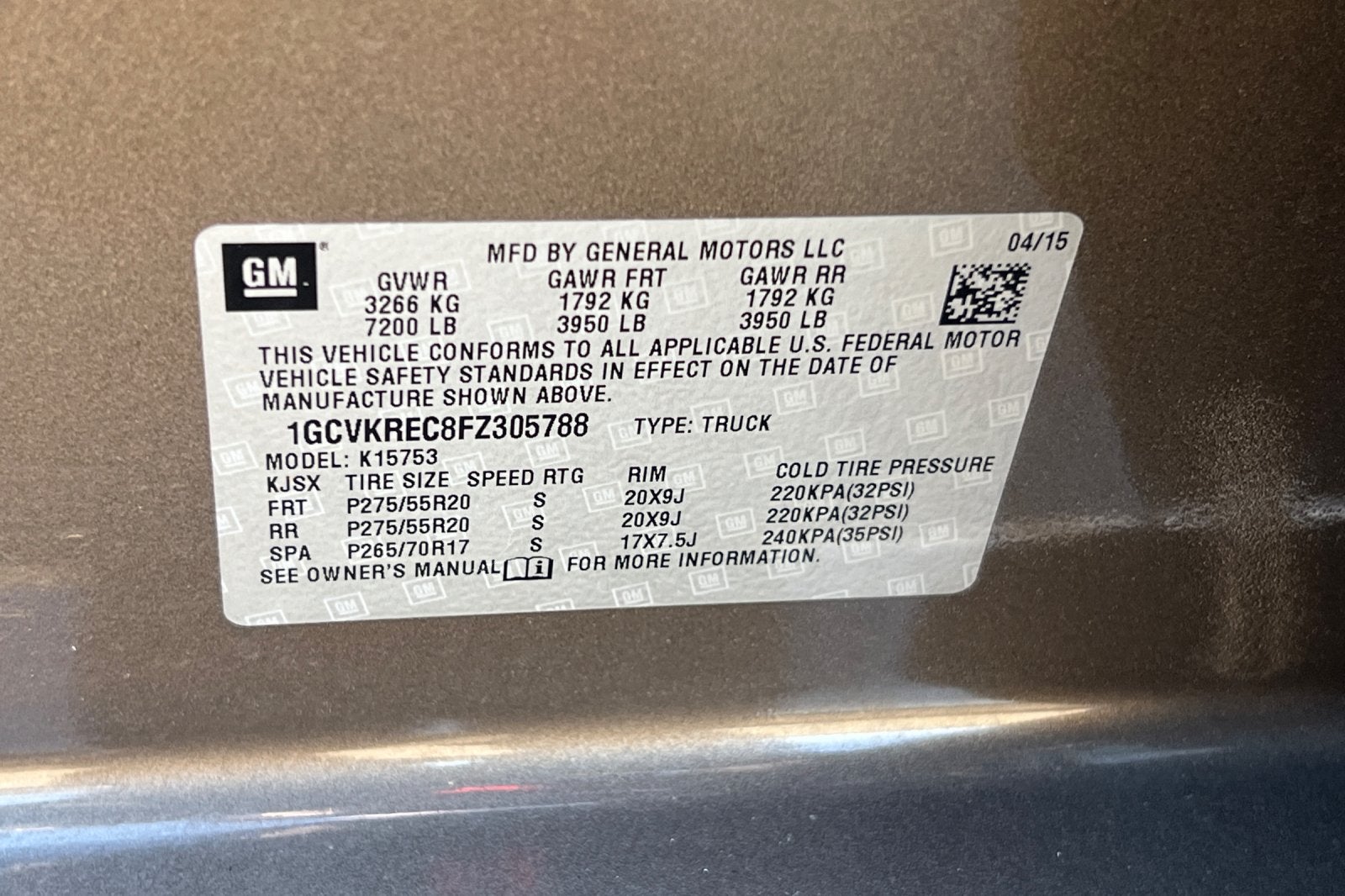 2015 Chevrolet Silverado 1500 LT