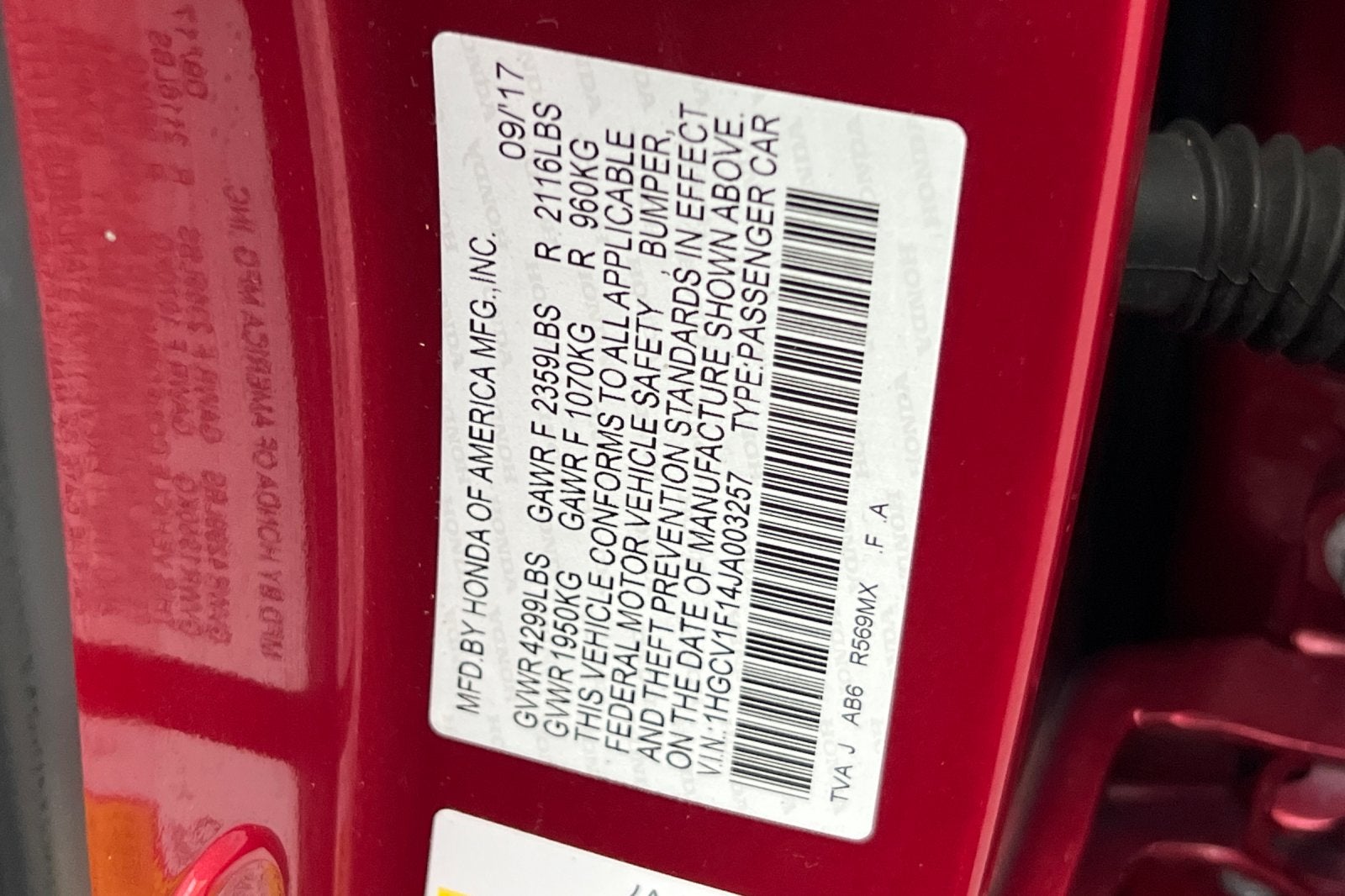 2018 Honda Accord LX 1.5T