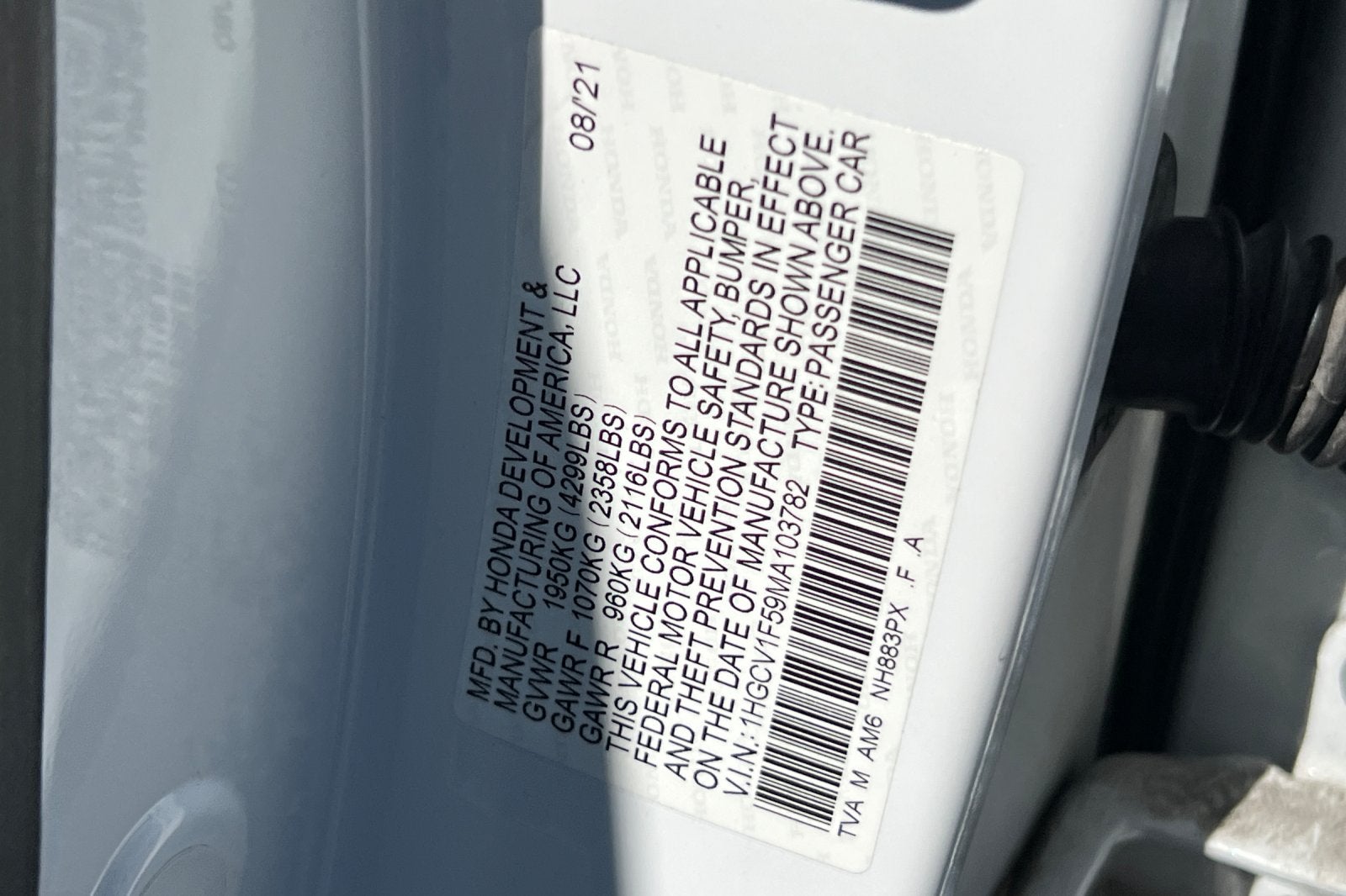 2021 Honda Accord Sedan EX-L