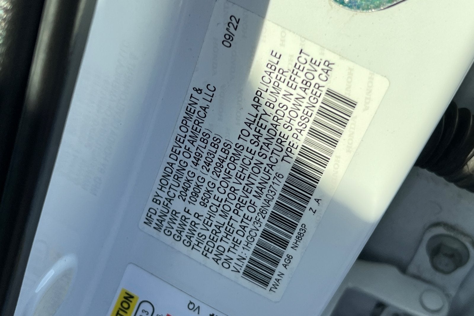 2022 Honda Accord Sport