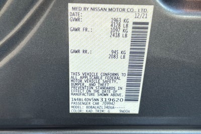 2022 Nissan Altima 2.5 SV