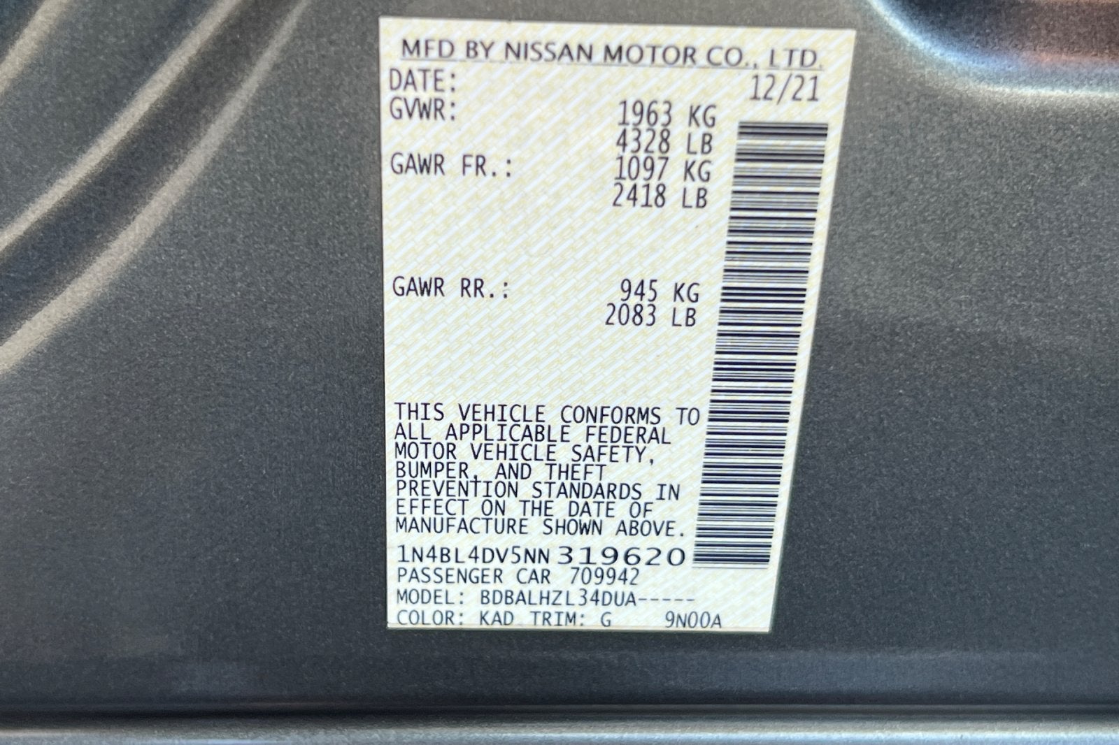 2022 Nissan Altima 2.5 SV