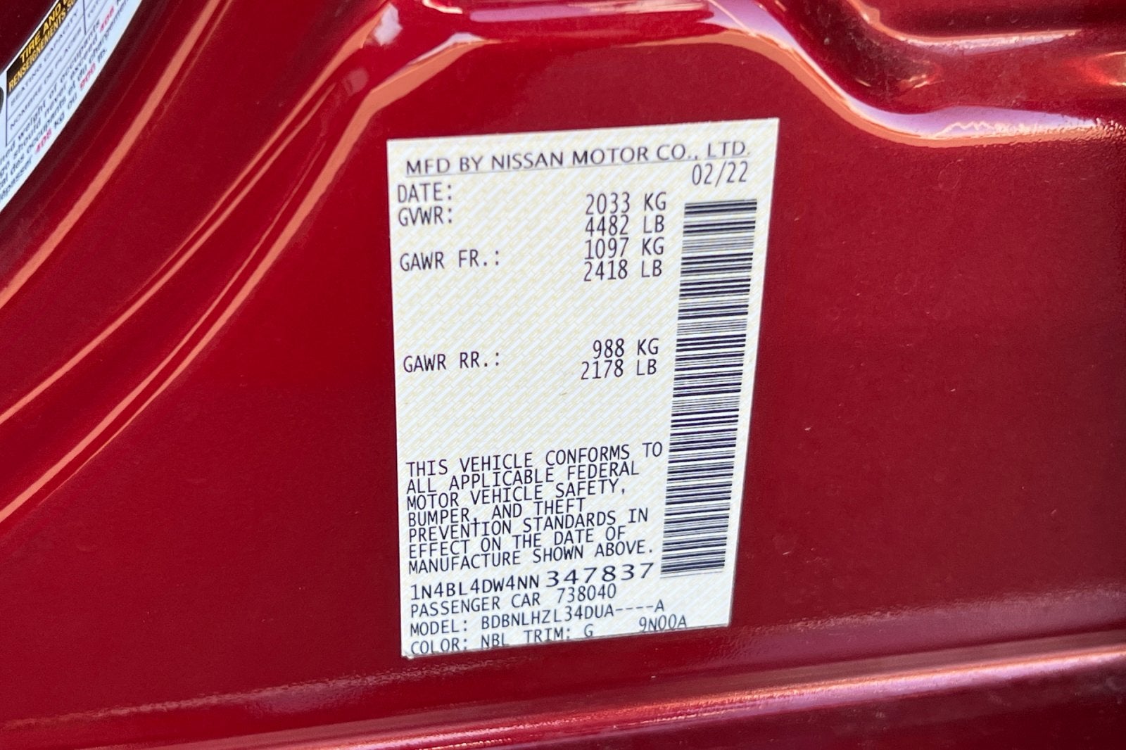2022 Nissan Altima 2.5 SV