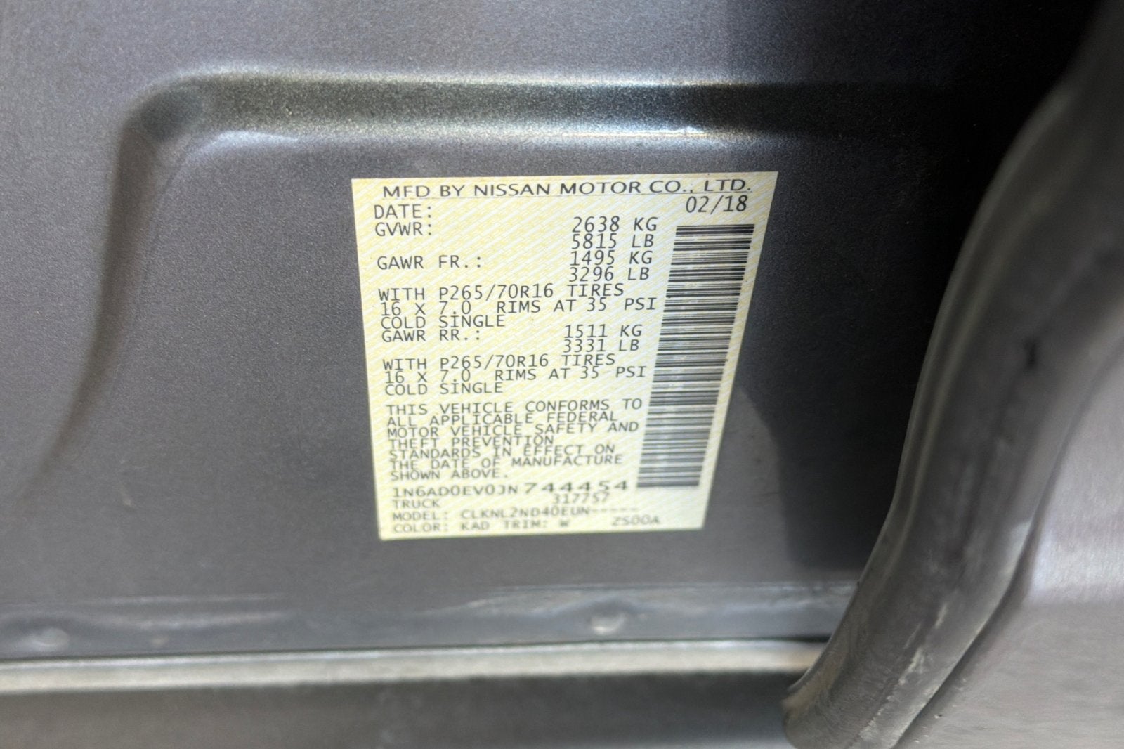 2018 Nissan Frontier SV V6