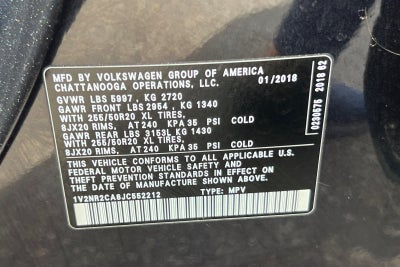 2018 Volkswagen Atlas 3.6L V6 SEL Premium