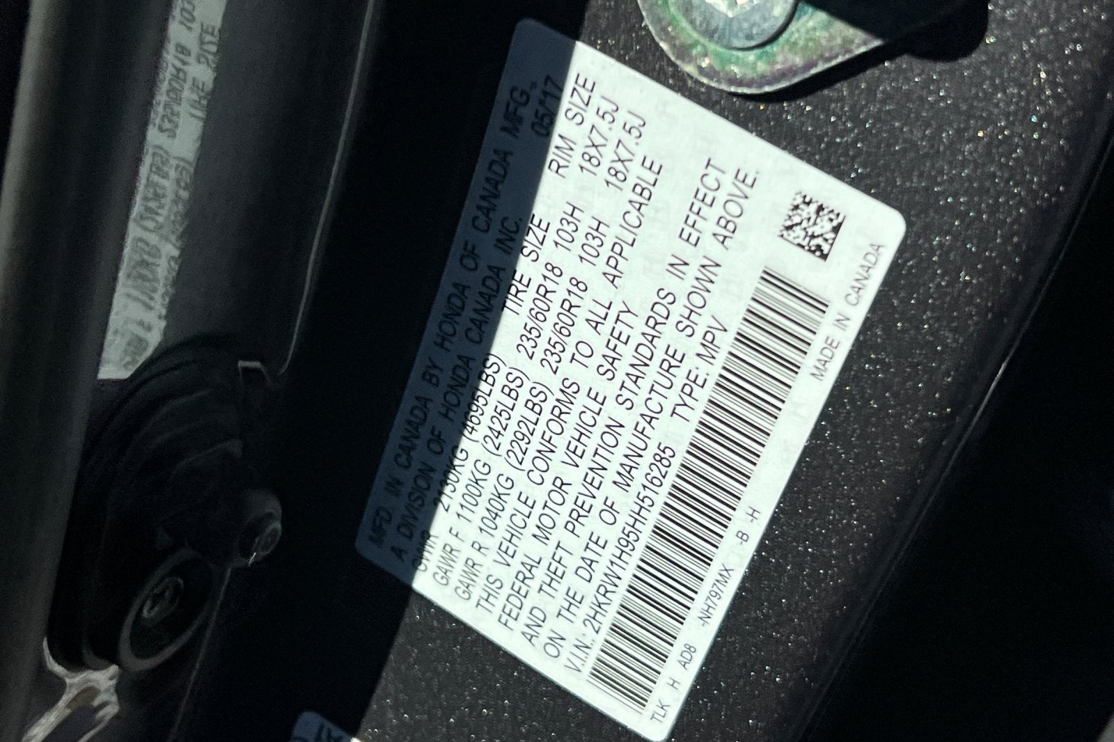 2017 Honda CR-V Touring