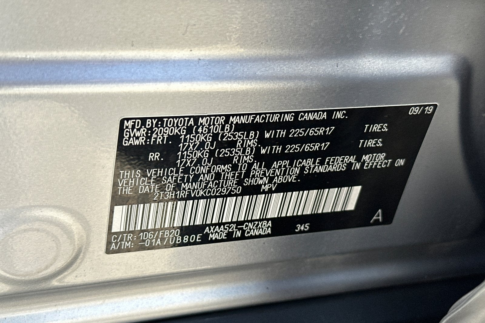 2019 Toyota RAV4 LE