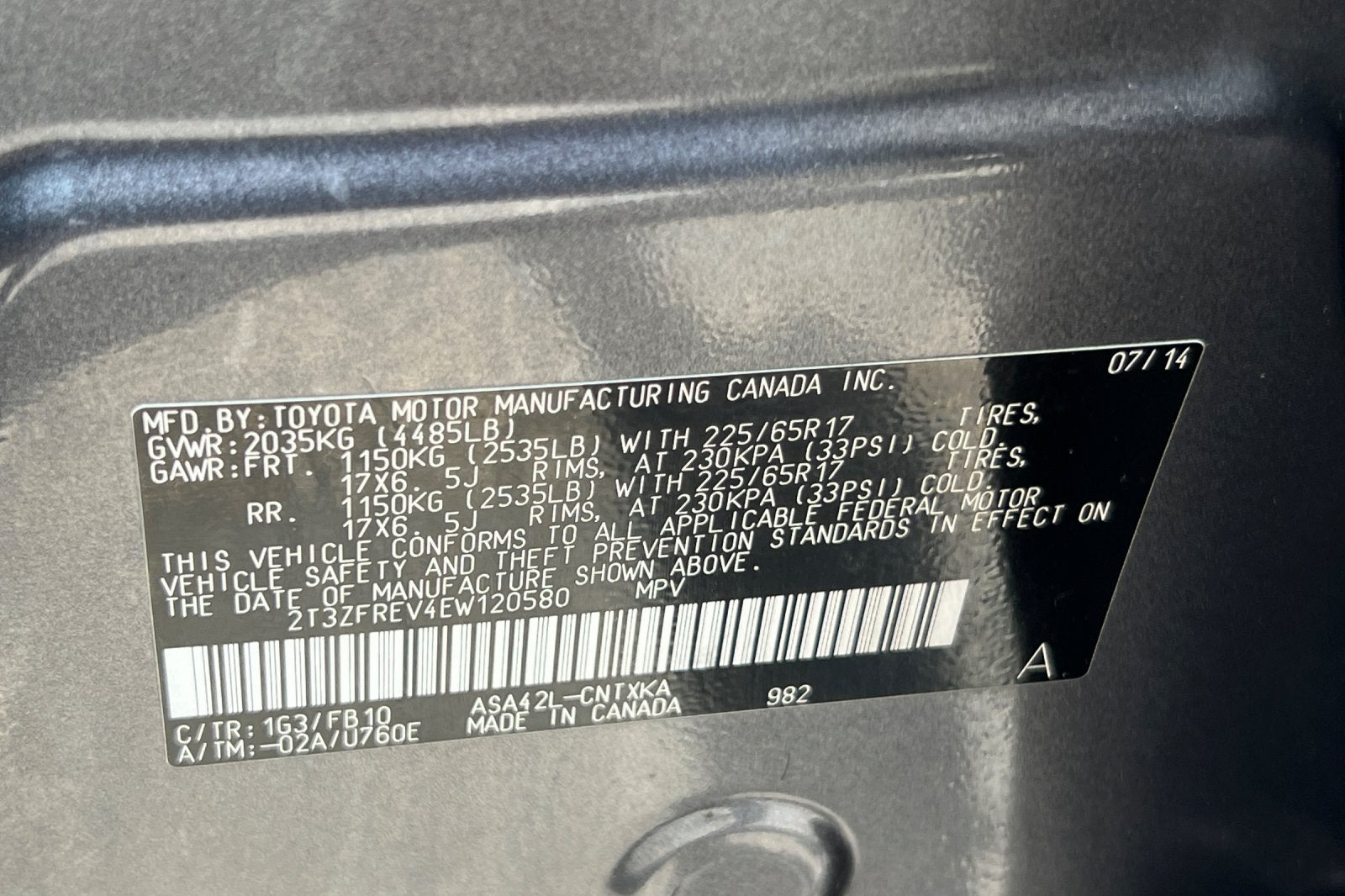 2014 Toyota RAV4 LE