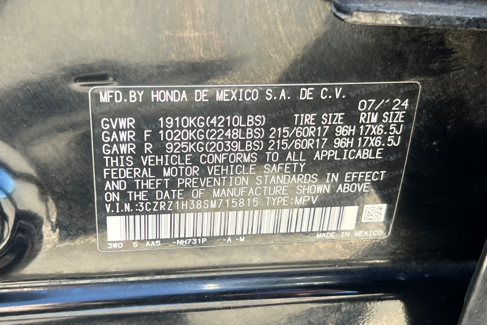 2025 Honda HR-V LX
