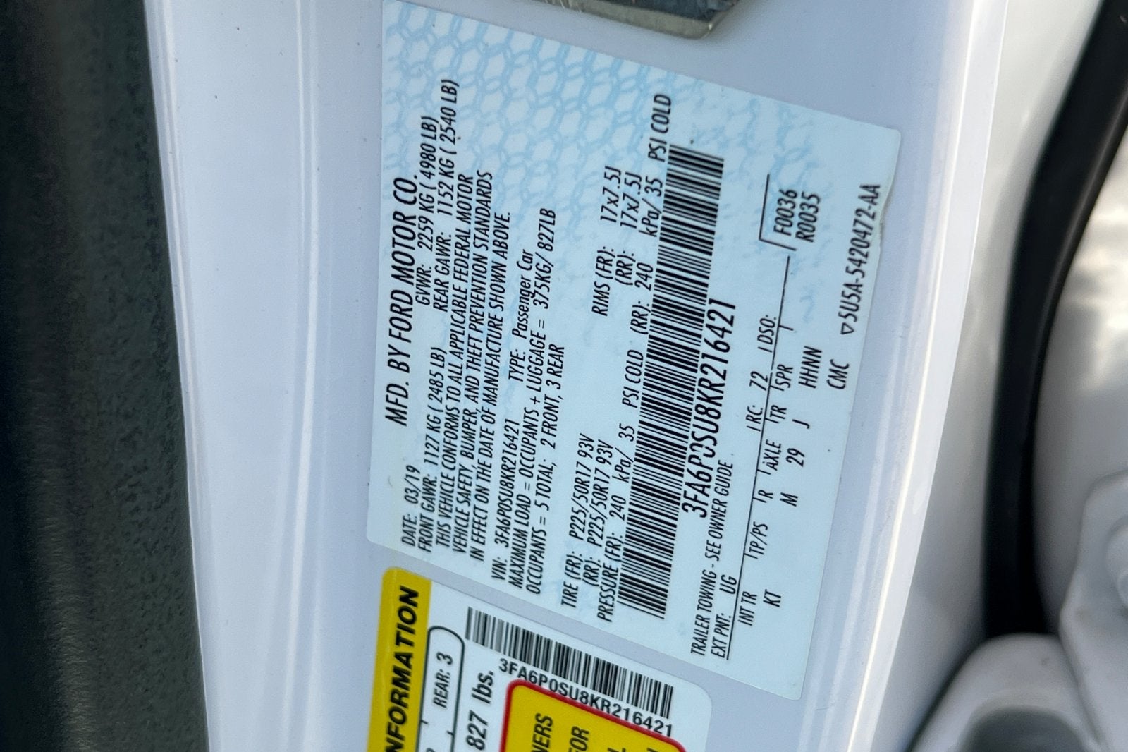 2019 Ford Fusion Energi Titanium