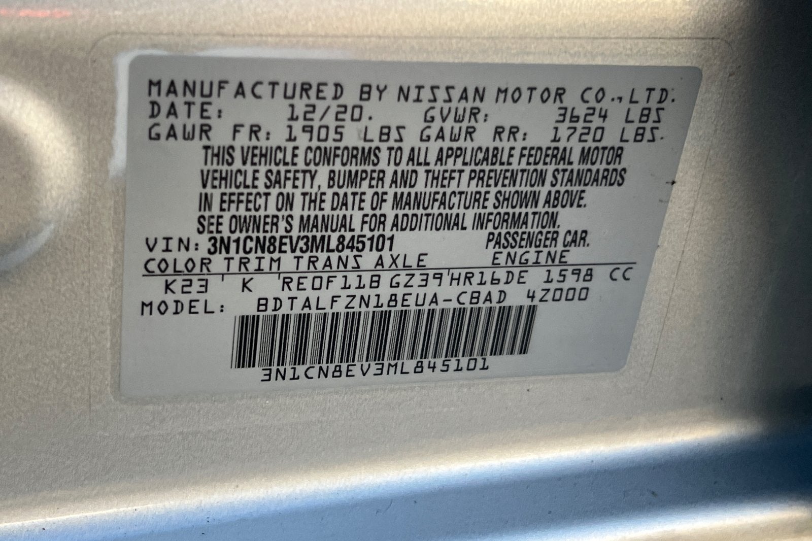 2021 Nissan Versa SV