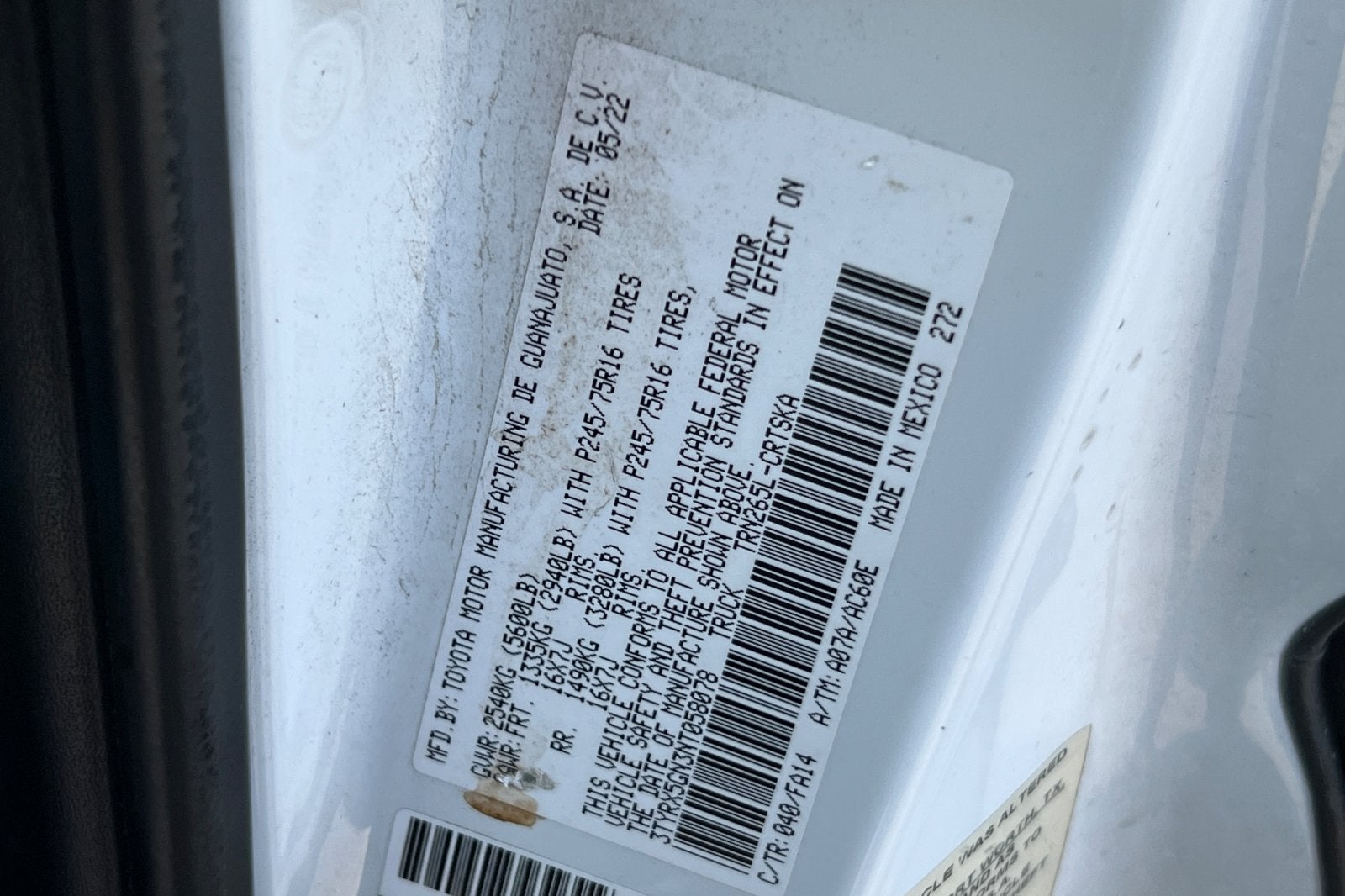 2022 Toyota Tacoma SR