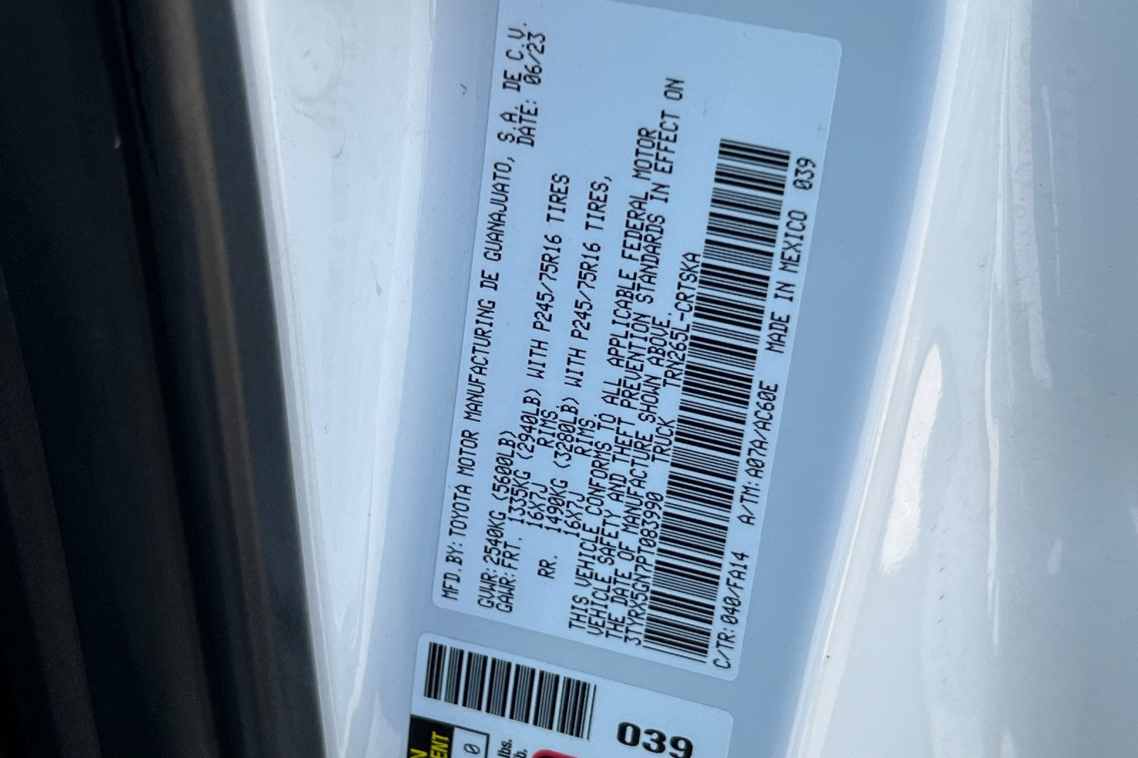 2023 Toyota Tacoma SR