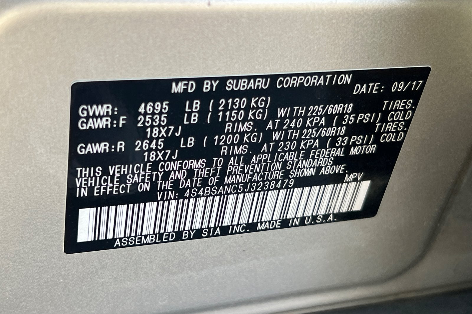 2018 Subaru Outback Limited