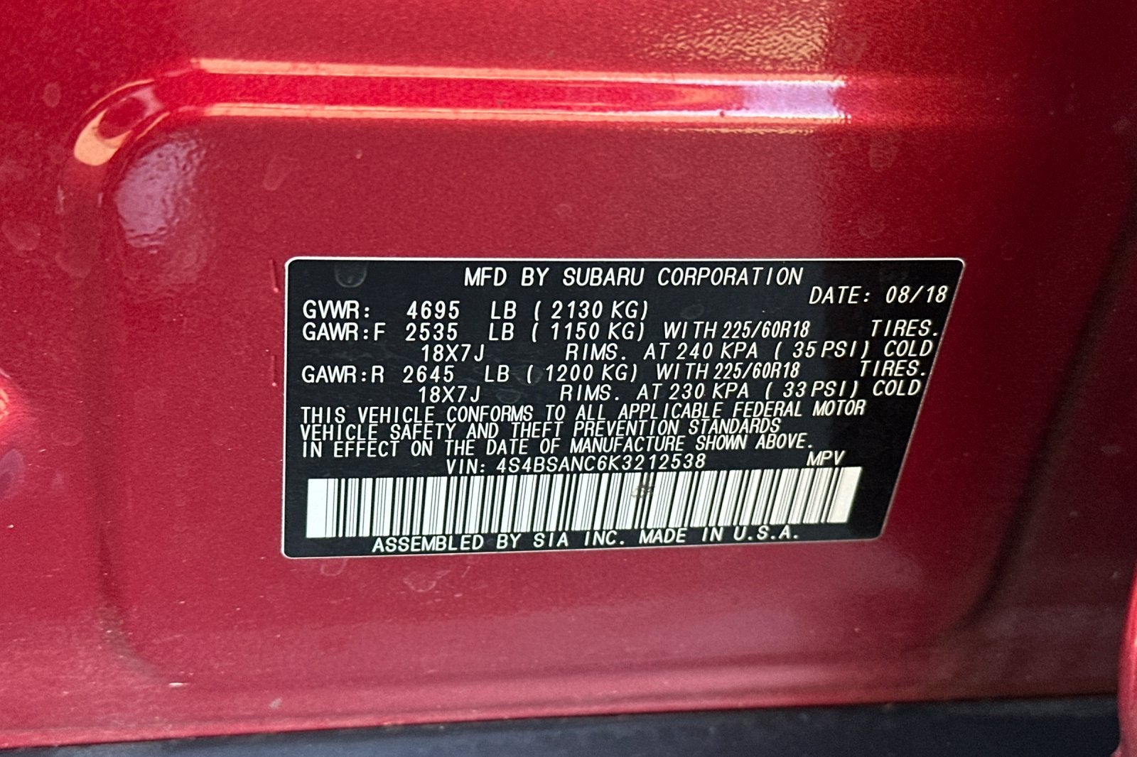 2019 Subaru Outback Limited