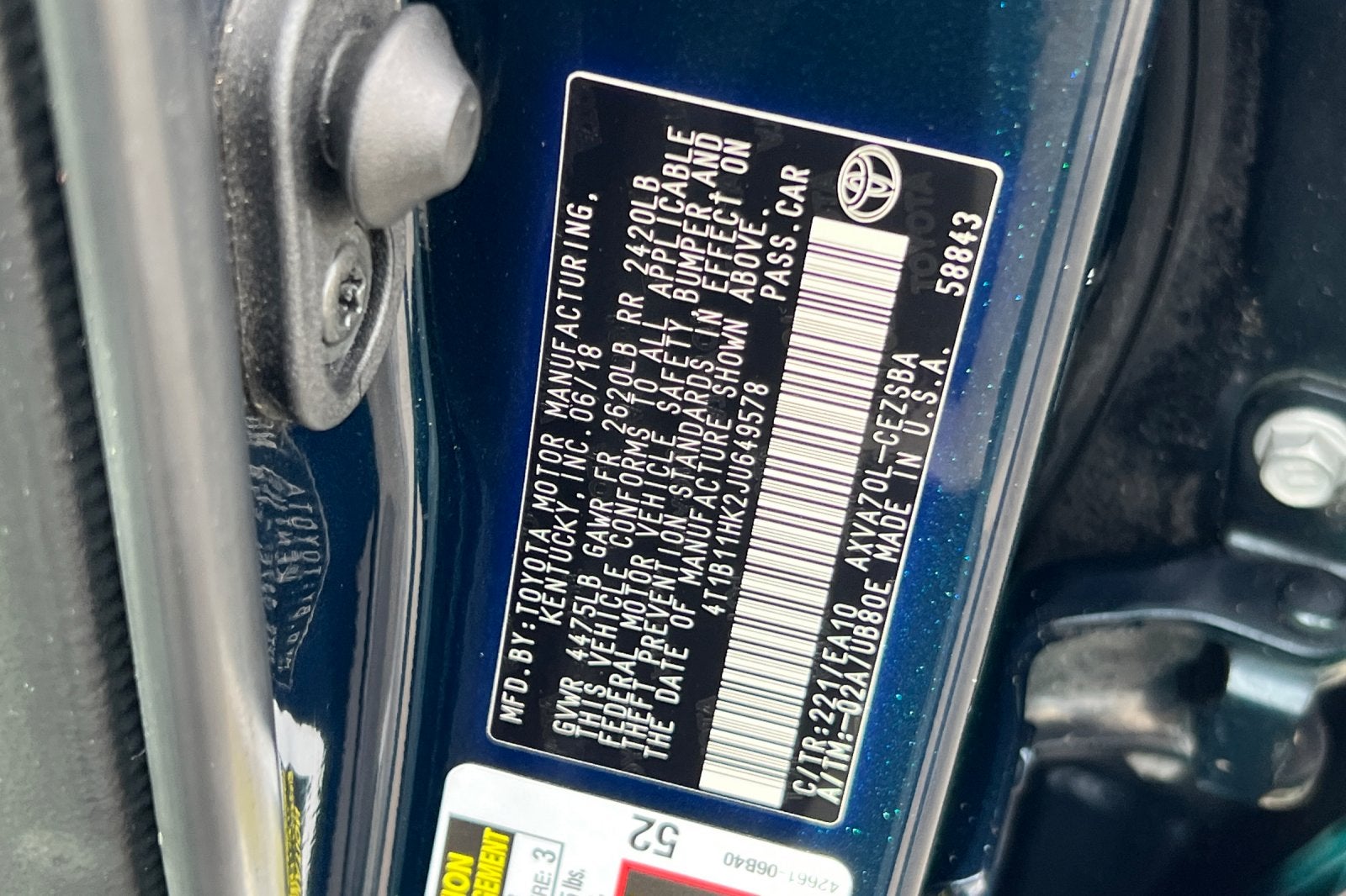 2018 Toyota Camry SE