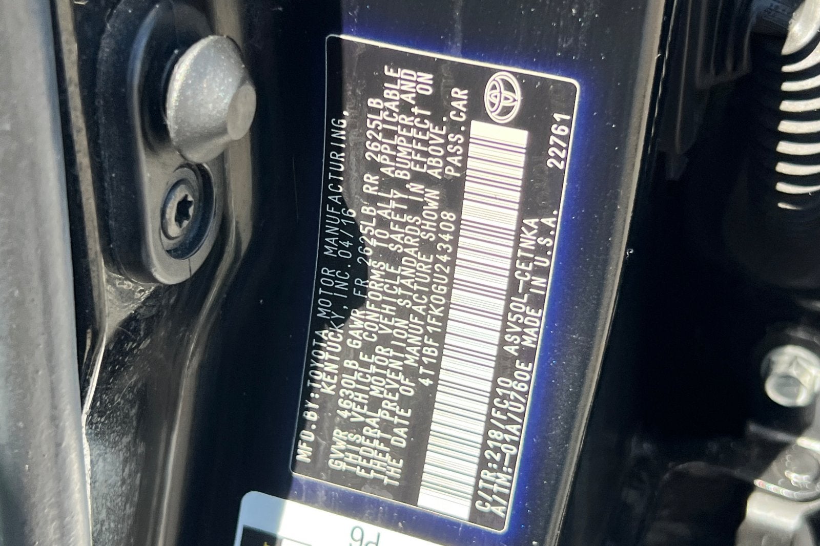 2016 Toyota Camry LE