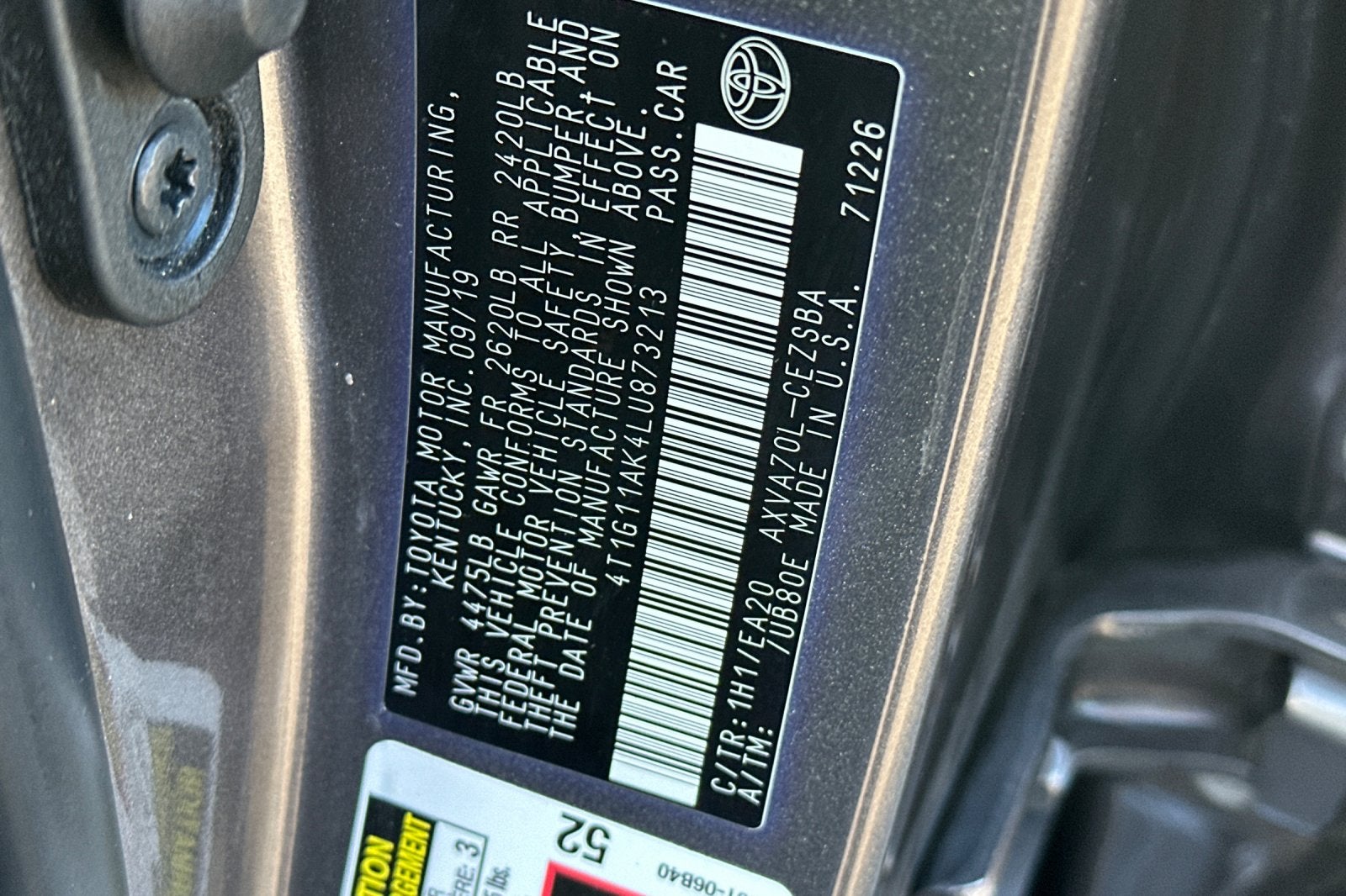 2020 Toyota Camry SE