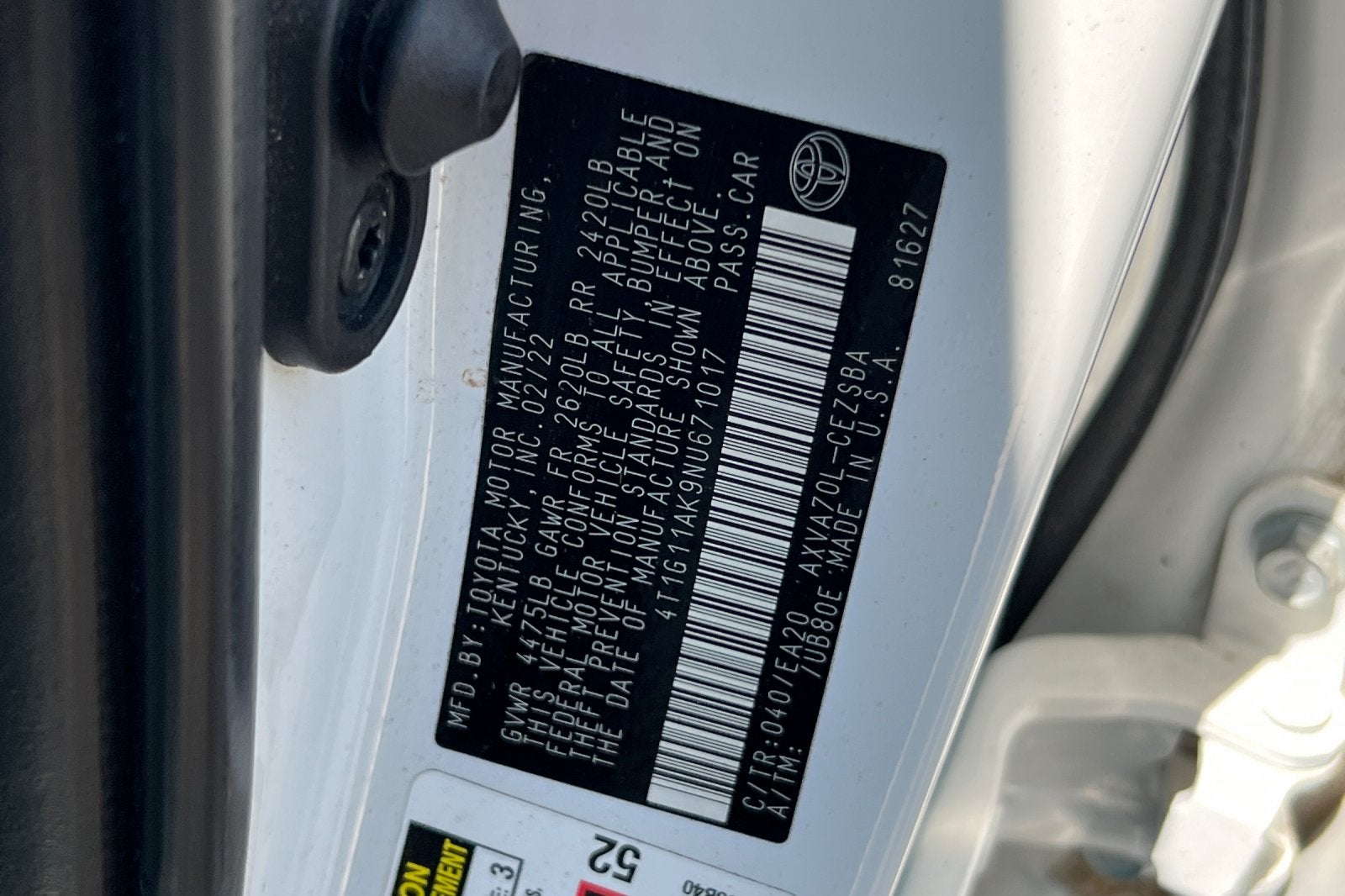 2022 Toyota Camry SE