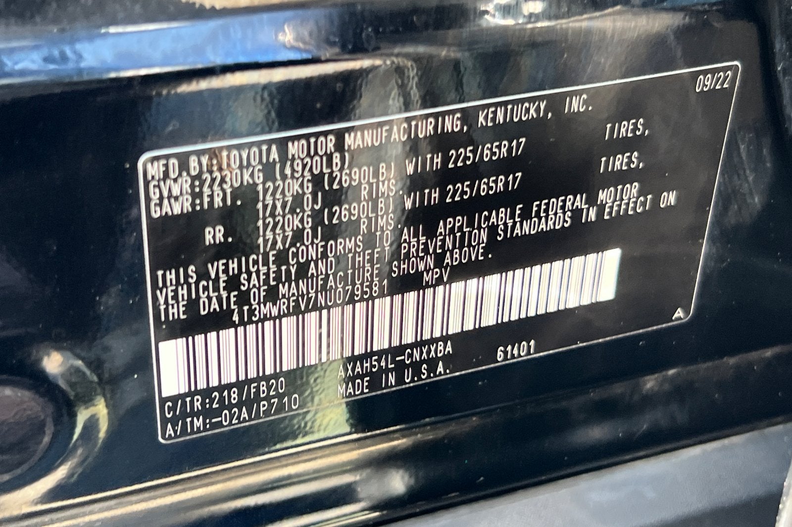 2022 Toyota RAV4 Hybrid LE