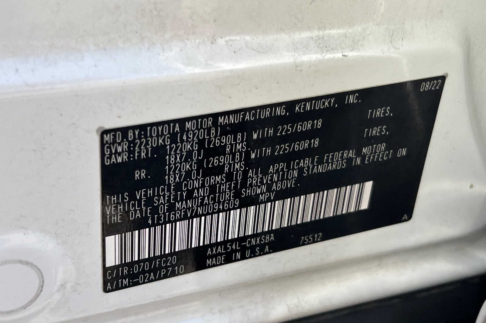 2022 Toyota RAV4 Hybrid SE