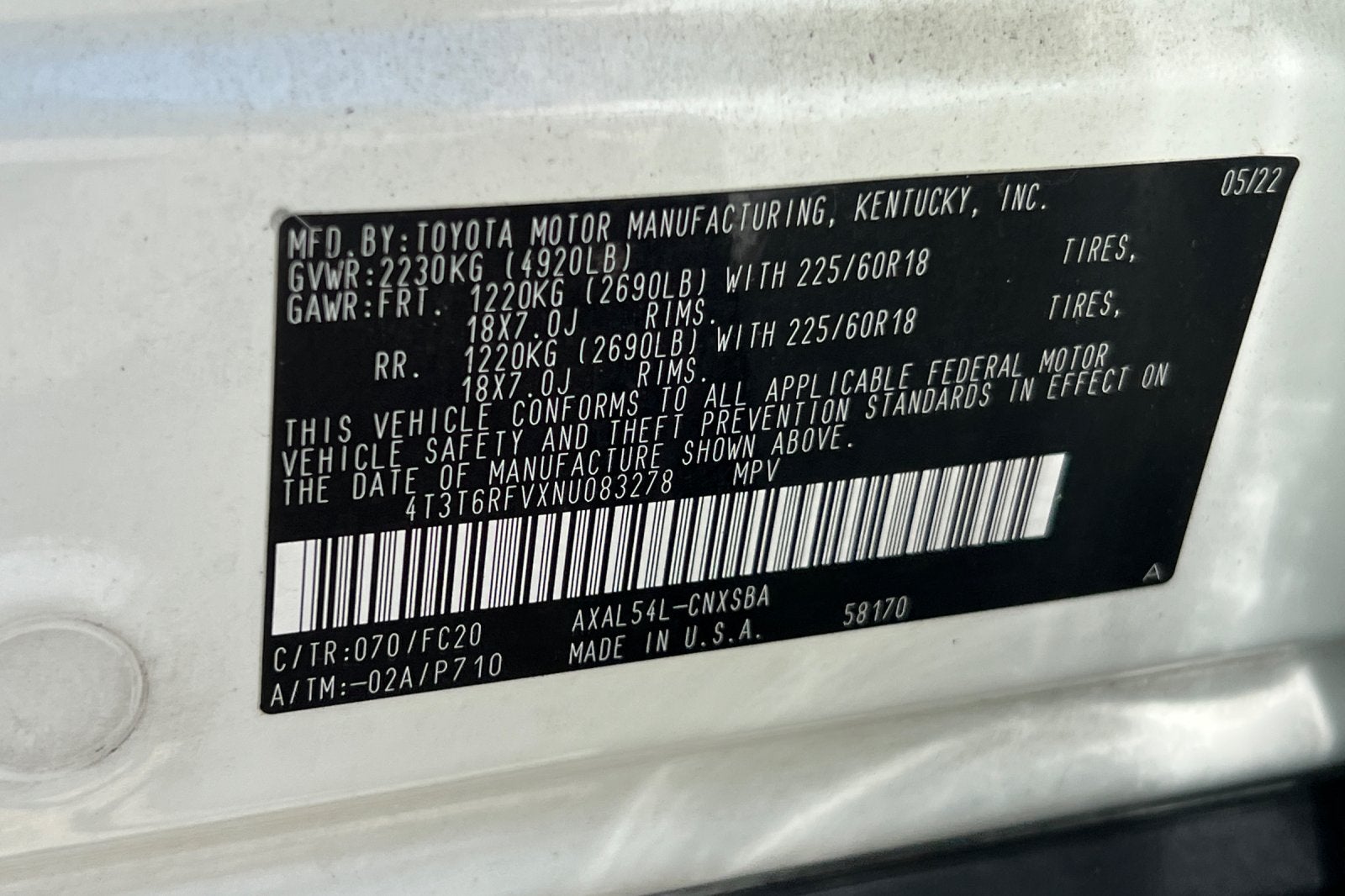 2022 Toyota RAV4 Hybrid SE