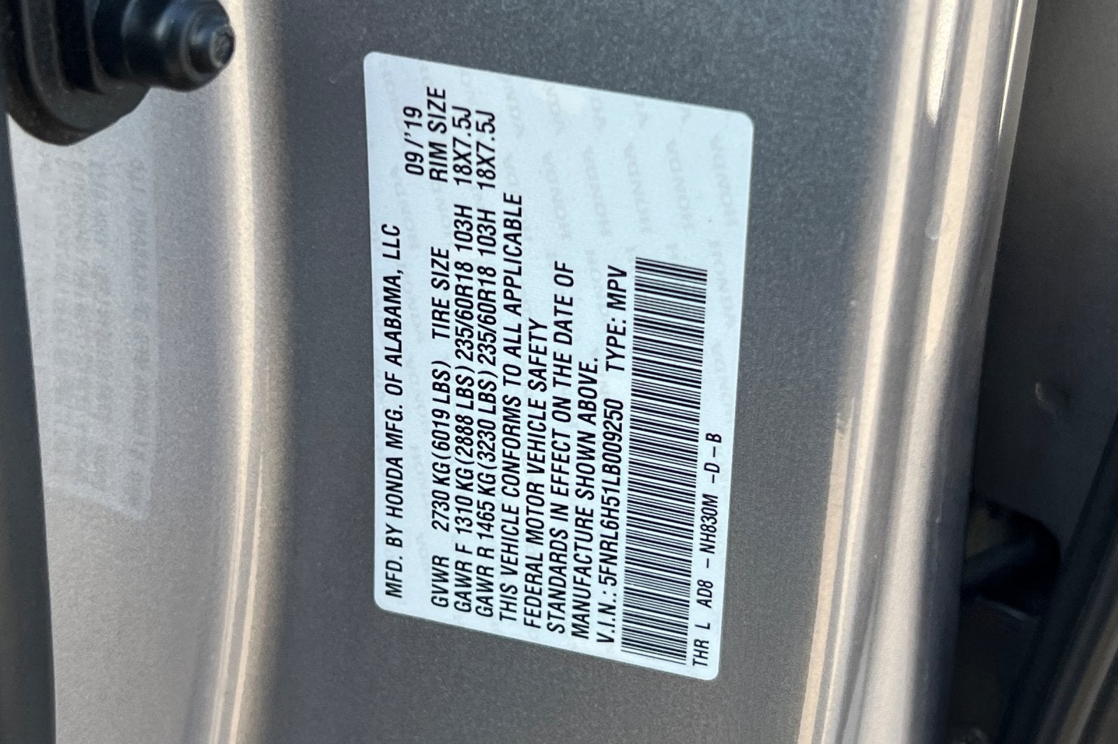 2020 Honda Odyssey EX