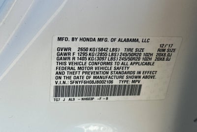 2018 Honda Pilot Elite