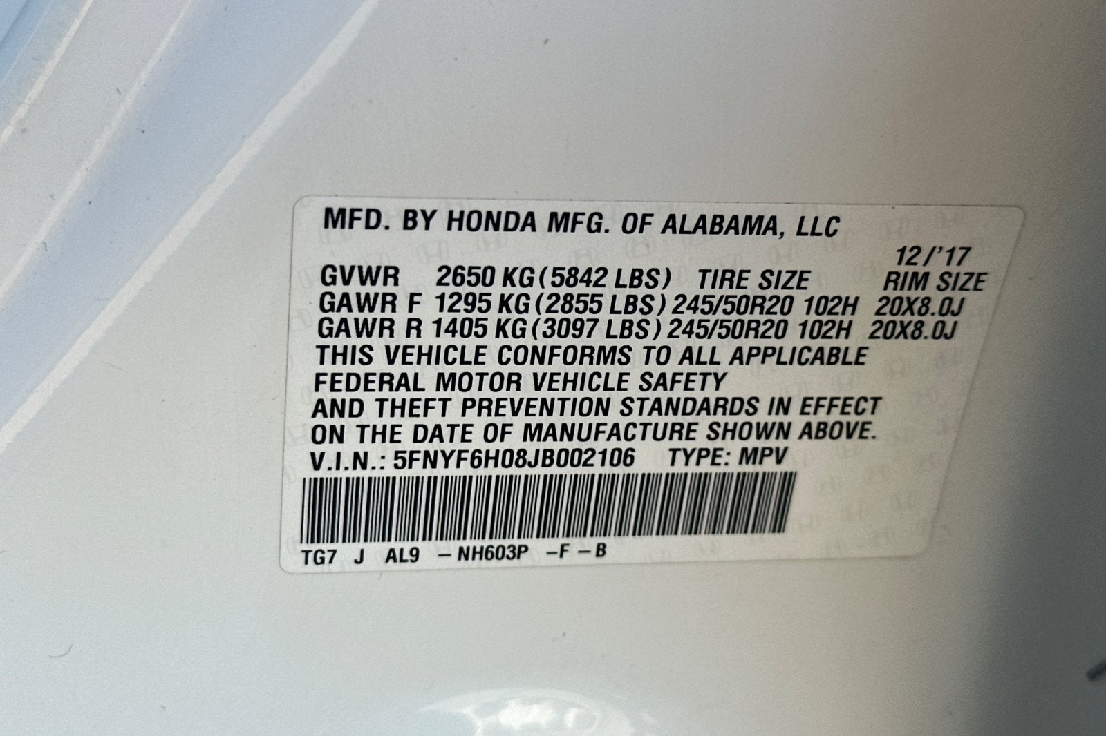 2018 Honda Pilot Elite