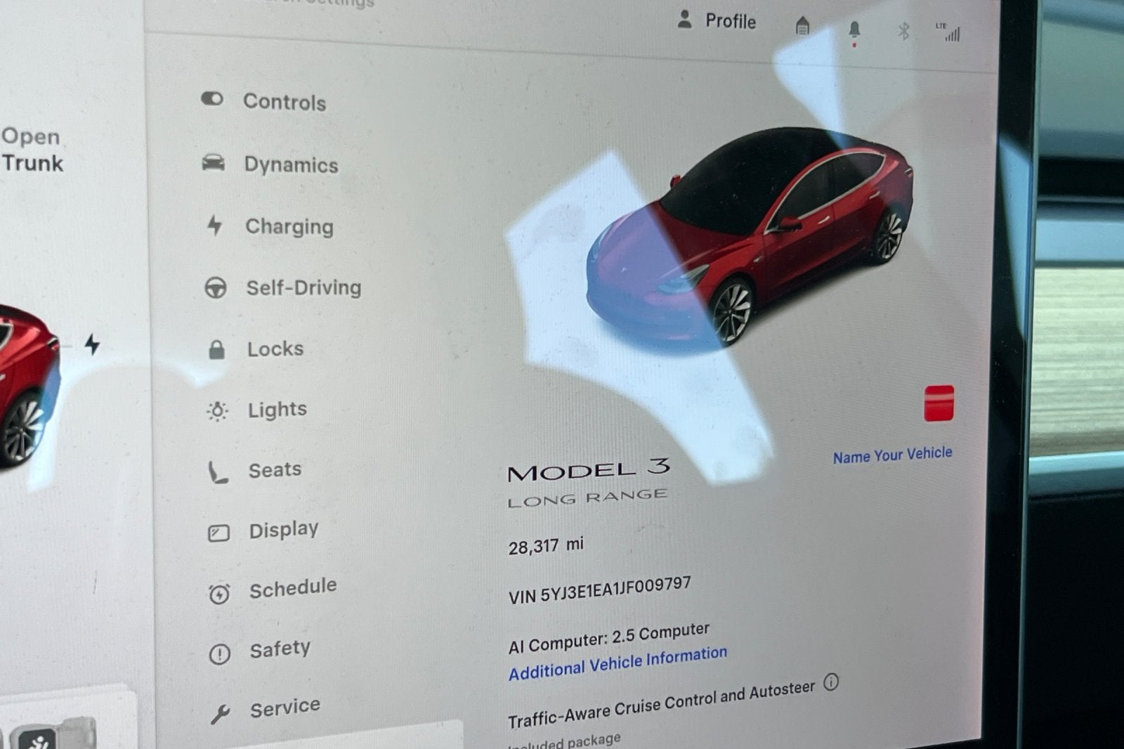 2018 Tesla Model 3 Long Range Battery