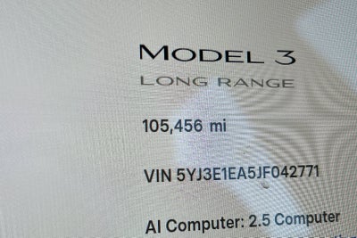 2018 Tesla Model 3 Long Range Battery