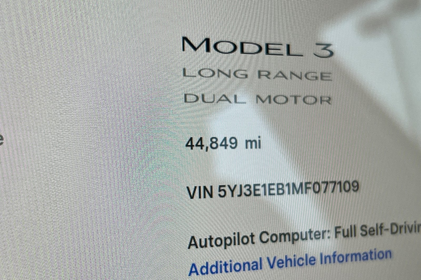 2021 Tesla Model 3 Long Range