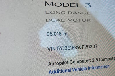 2018 Tesla Model 3 Long Range Battery