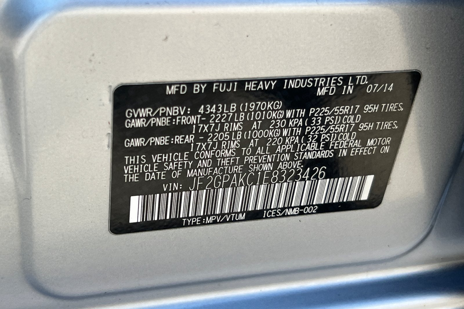 2014 Subaru XV Crosstrek Limited