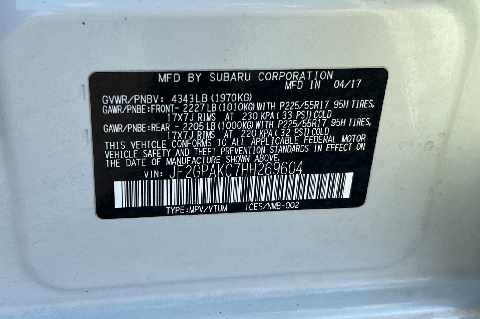 2017 Subaru Crosstrek Limited