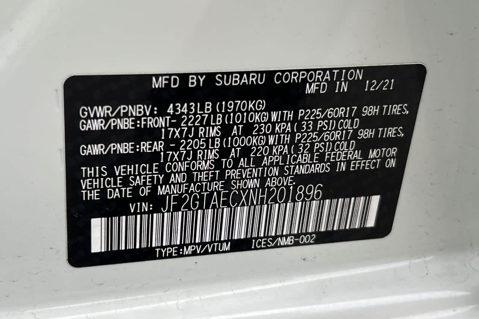 2022 Subaru Crosstrek Premium