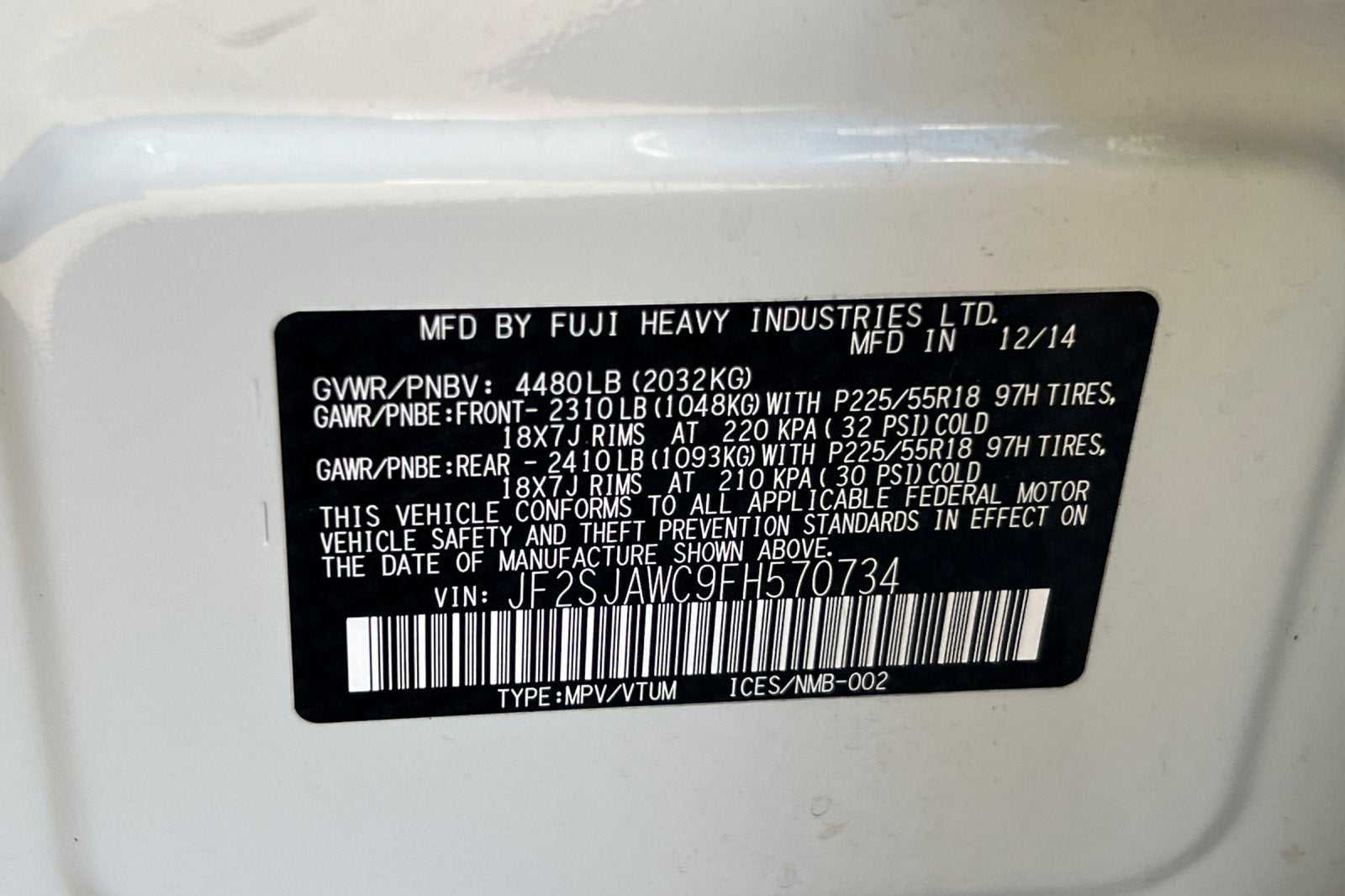 2015 Subaru Forester 2.5i Touring