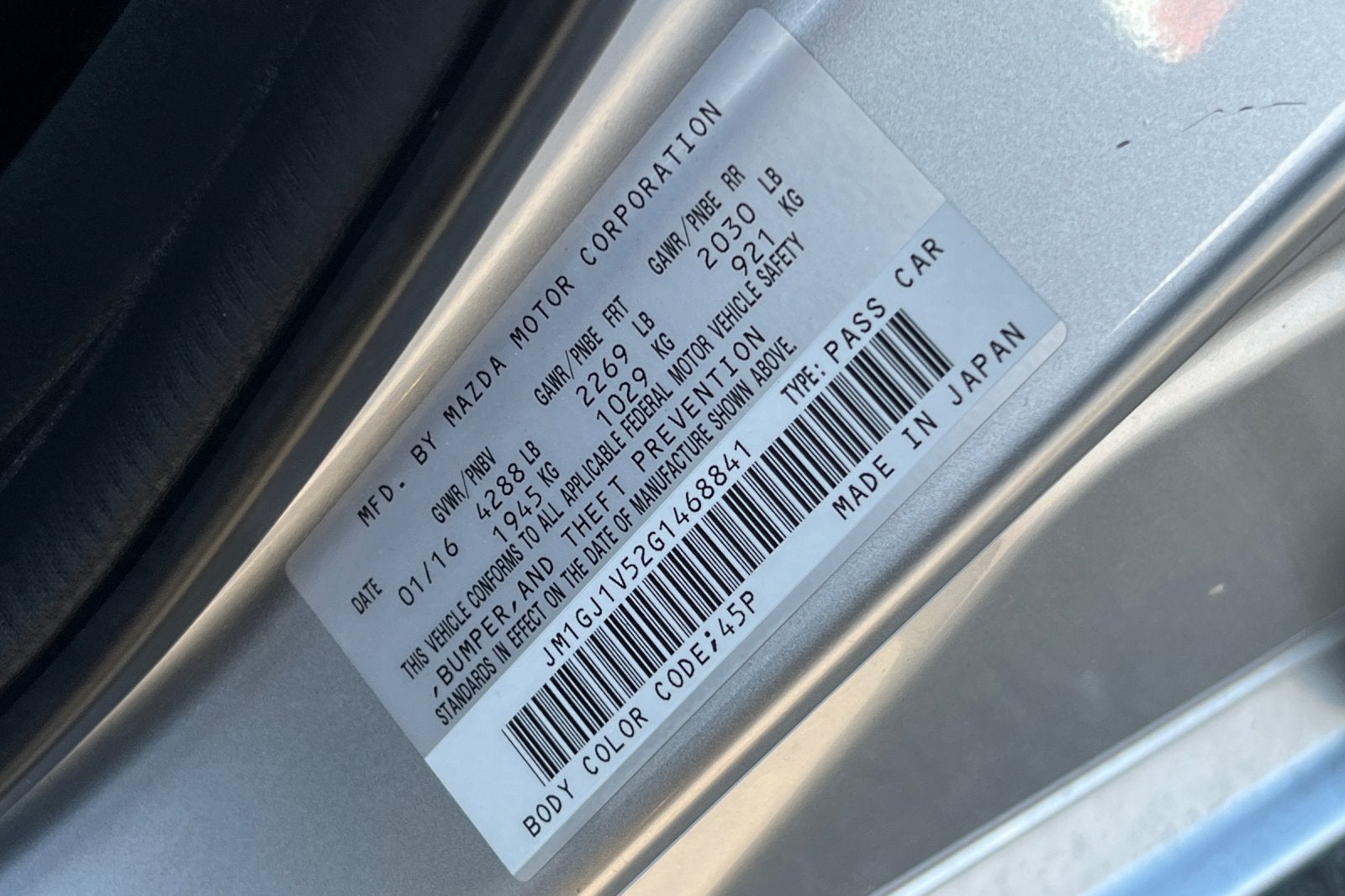 2016 Mazda Mazda6 i Touring