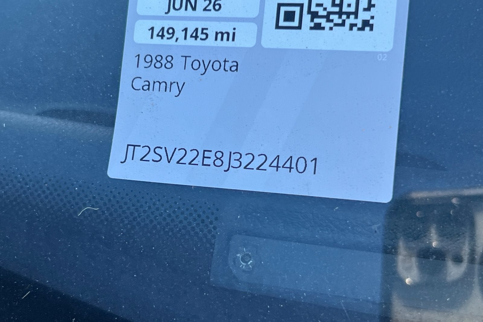 1988 Toyota Camry Base