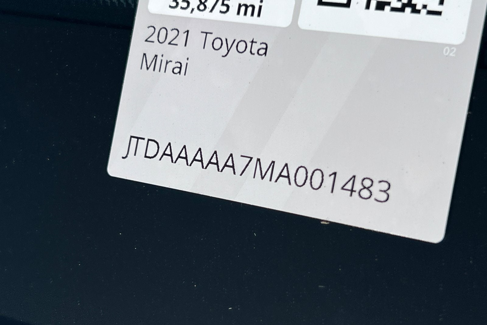 2021 Toyota Mirai XLE