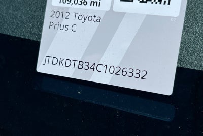 2012 Toyota Prius c Two