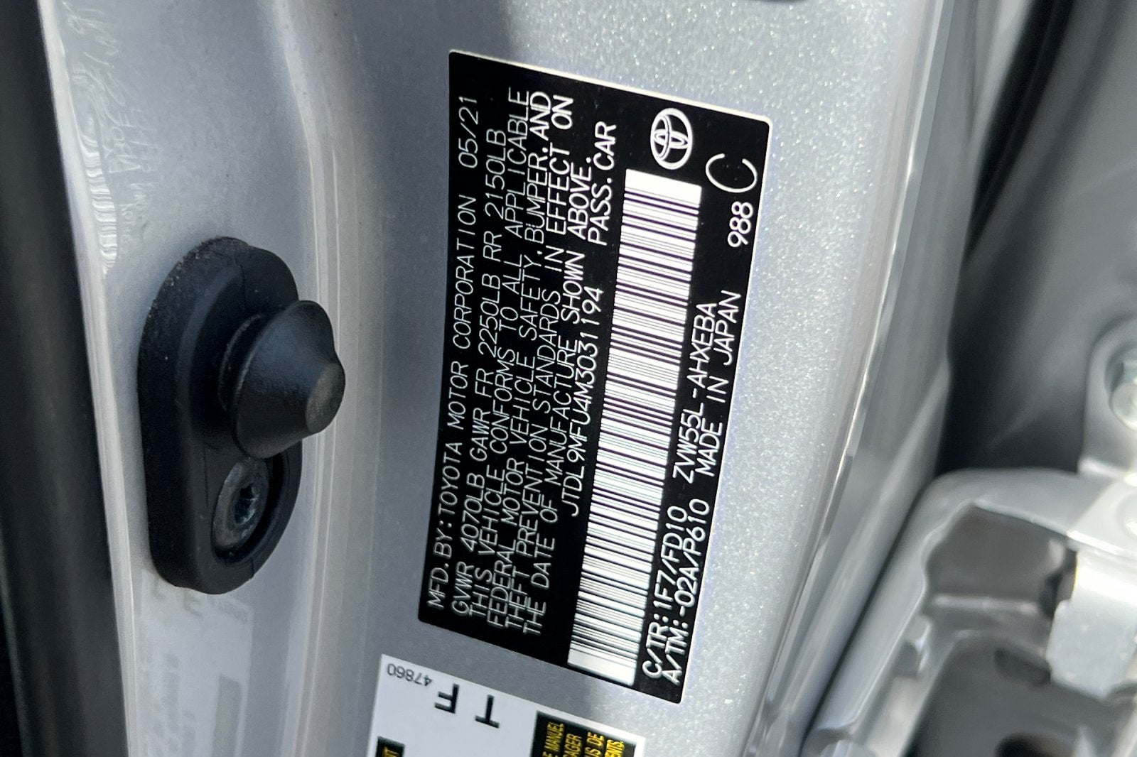 2021 Toyota Prius LE