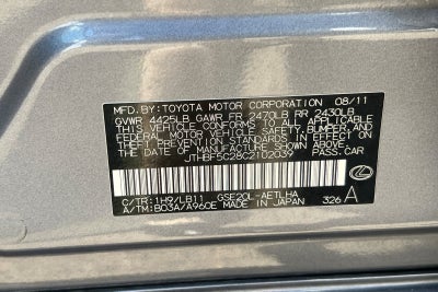 2012 Lexus IS 250 
