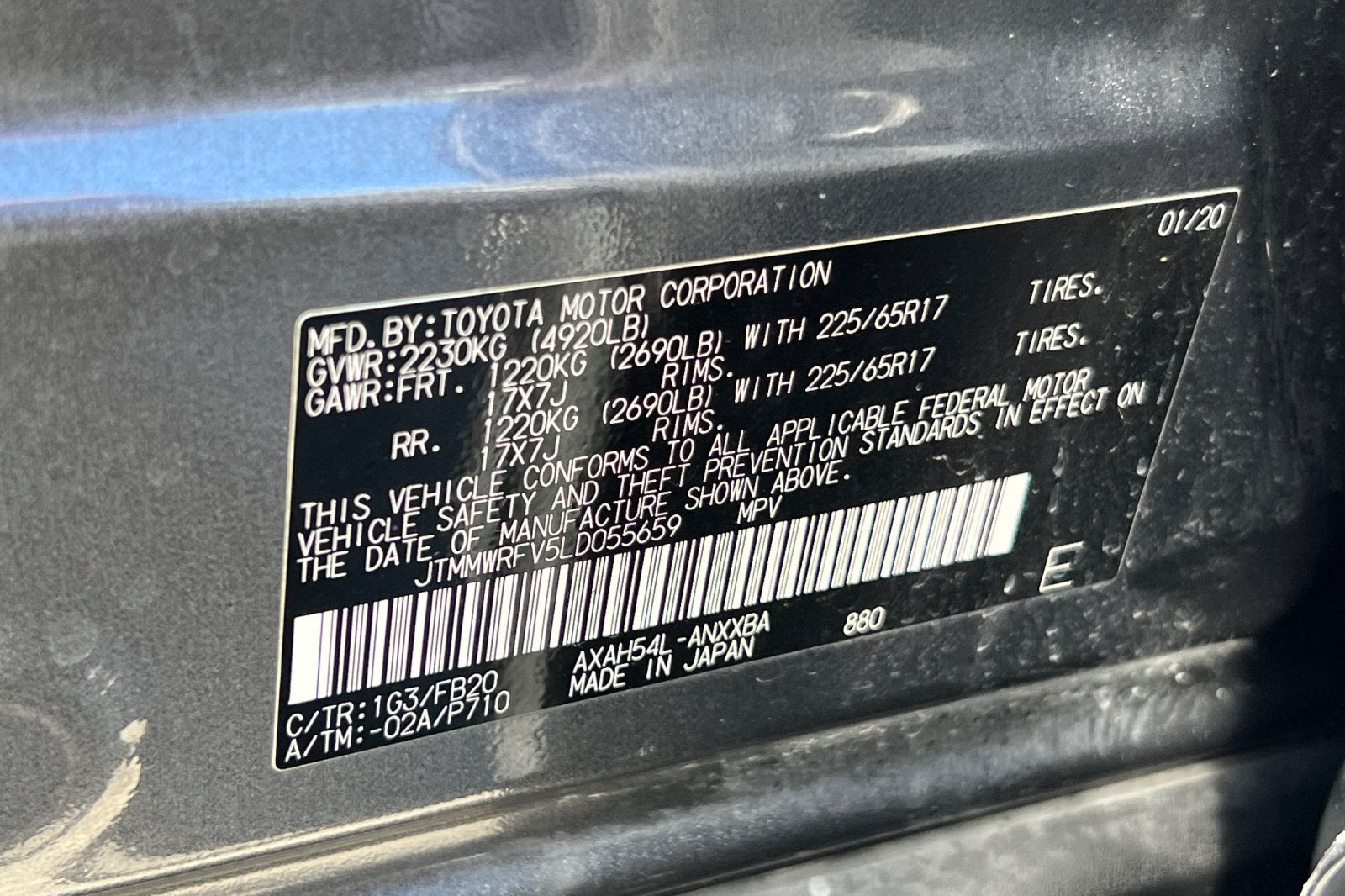 2020 Toyota RAV4 Hybrid LE